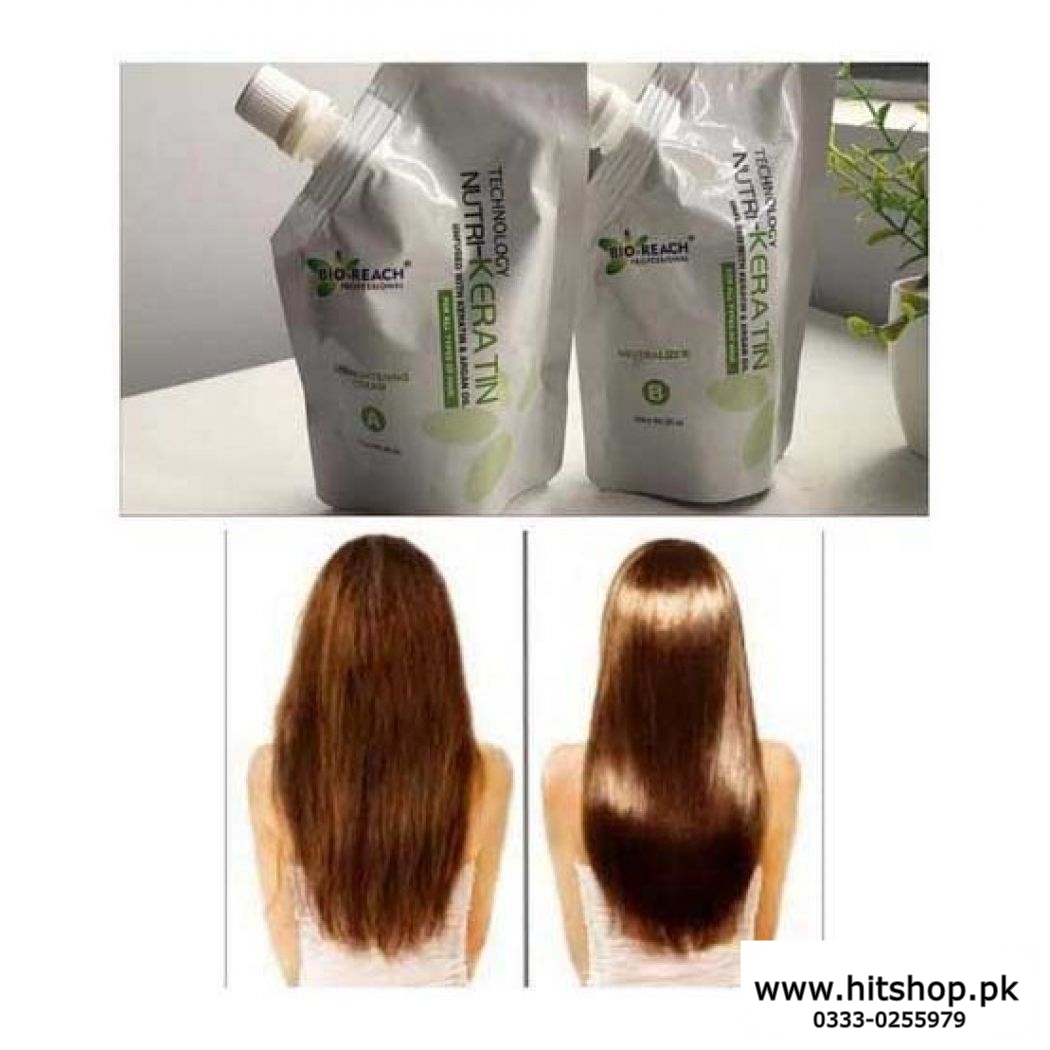 Bioa Reach Professional Hair Straightening and Nutralizer Cream with Argan Keratin Oil 400ml